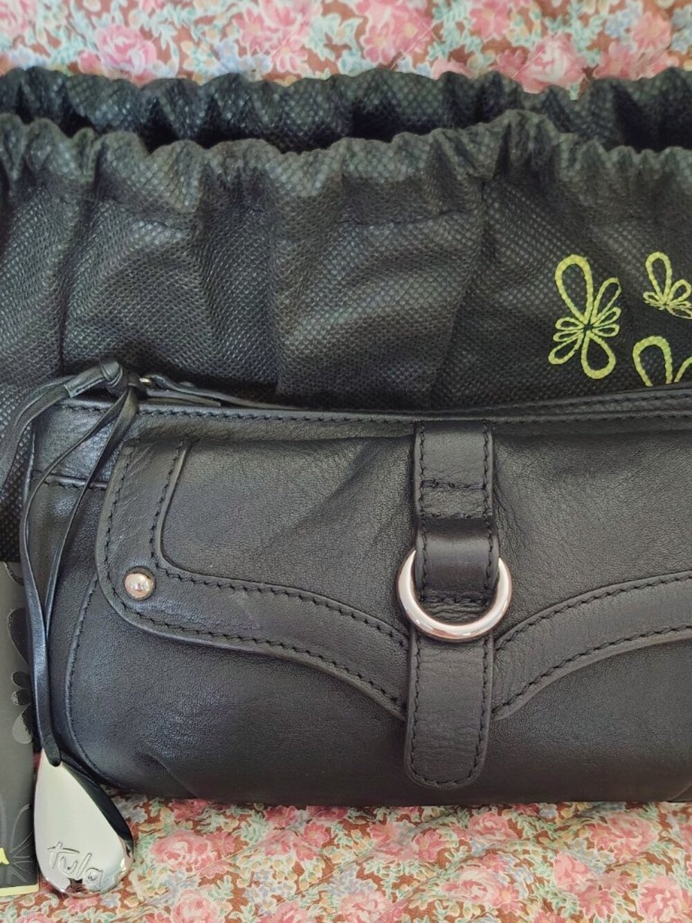 Tula 2020 black leather handbag, NWT And Dust Bag